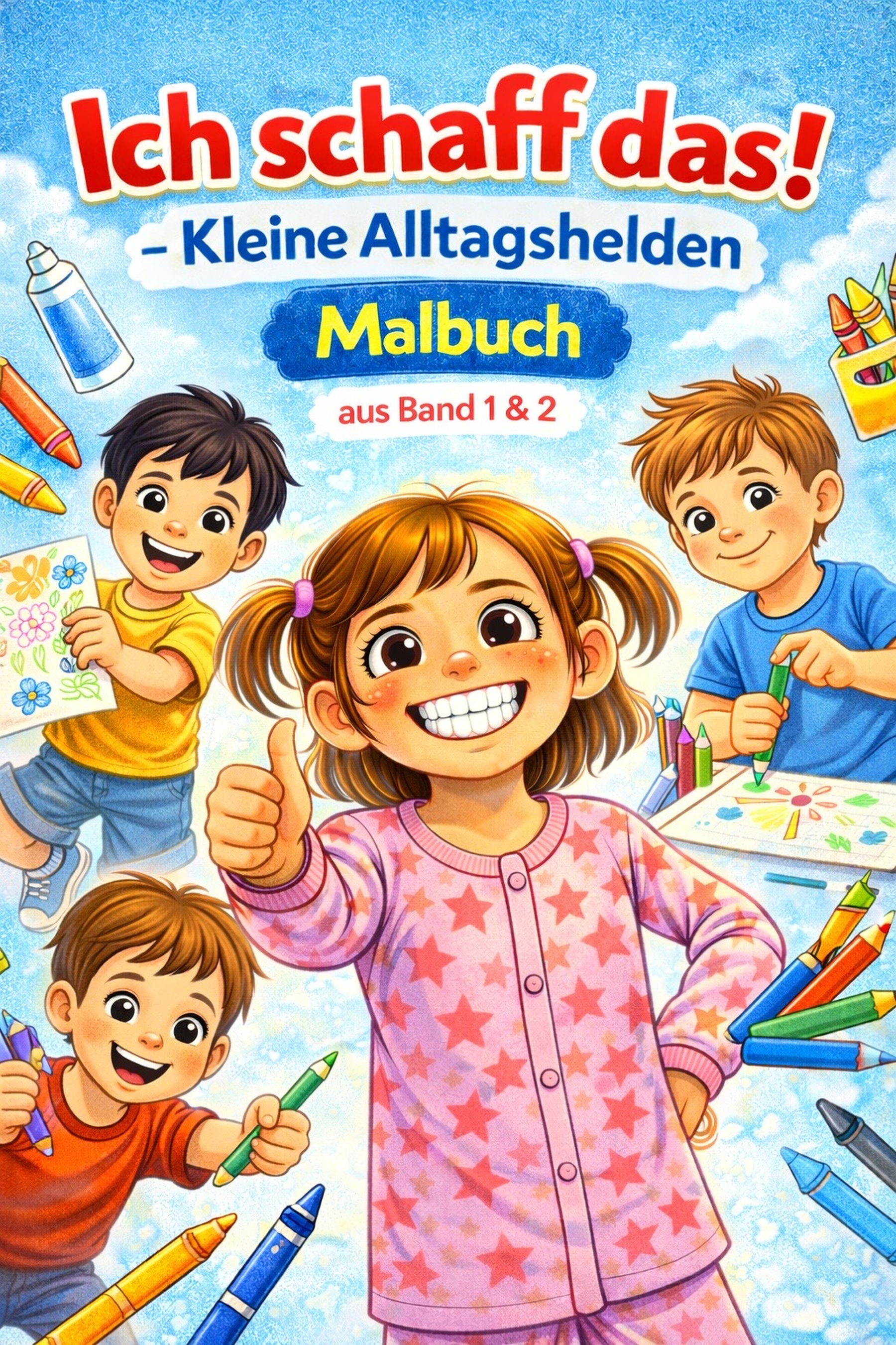 Buchcover: Ich schaff das! Malbuch — aus Band 1 & 2